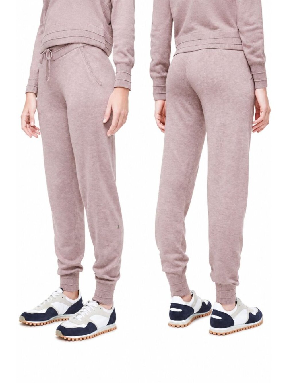 Lululemon Apres Your Way Cashlu Knit Jogger Pants Womens Smoky Blush Heather Cas